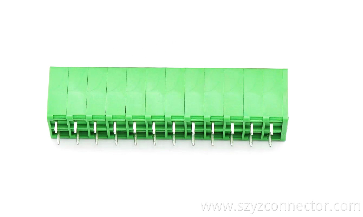 5.0mm Pitch PCB Spring Terminal Bolcks Green